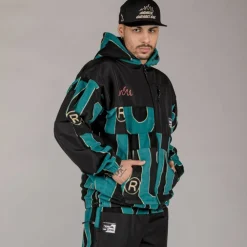 Grimey Sudadera Snow Fox All Over Polar Fleece - Blue | Winter 22 Flash Sale