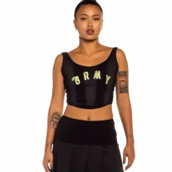 Grimey Top De Chica "Jungle Punch" Mesh - Black | Spring 22 Sale