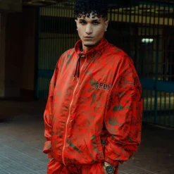 Grimey Track Jacket The Toughest Satin Red | Spring 23 Cheap