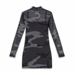 Grimey Vestido Tusker Temple Micro Mesh Girl Long Sleeve - Black | Fw23 Best